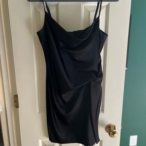 FABRIK BLACK SLIP DRESS